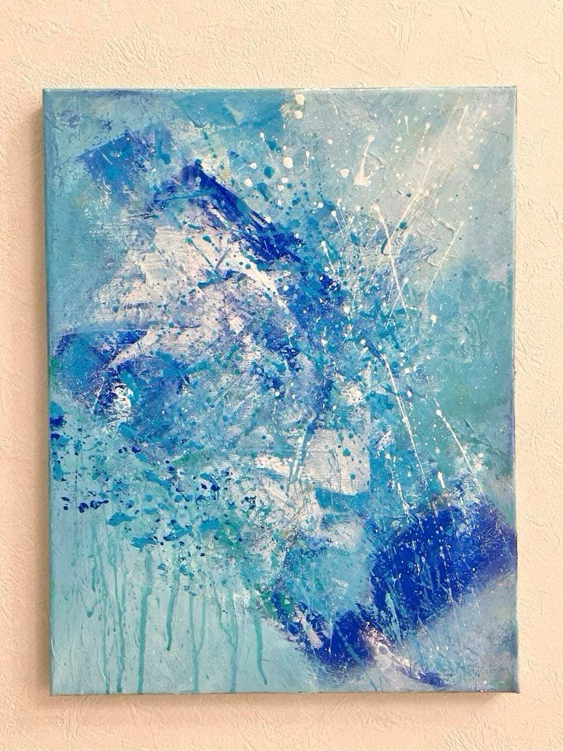 307 抽象画 アクリル画 アート 原画 キャンバスボード F6 未知の世界へ