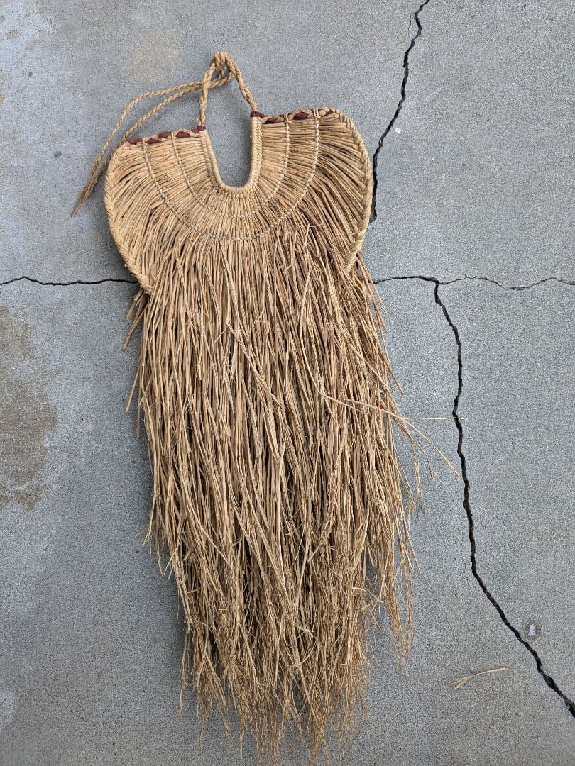 希少◎ 藁蓑　古民具昭和　レトロ　アンティーク手作り貴重品 アンティーク