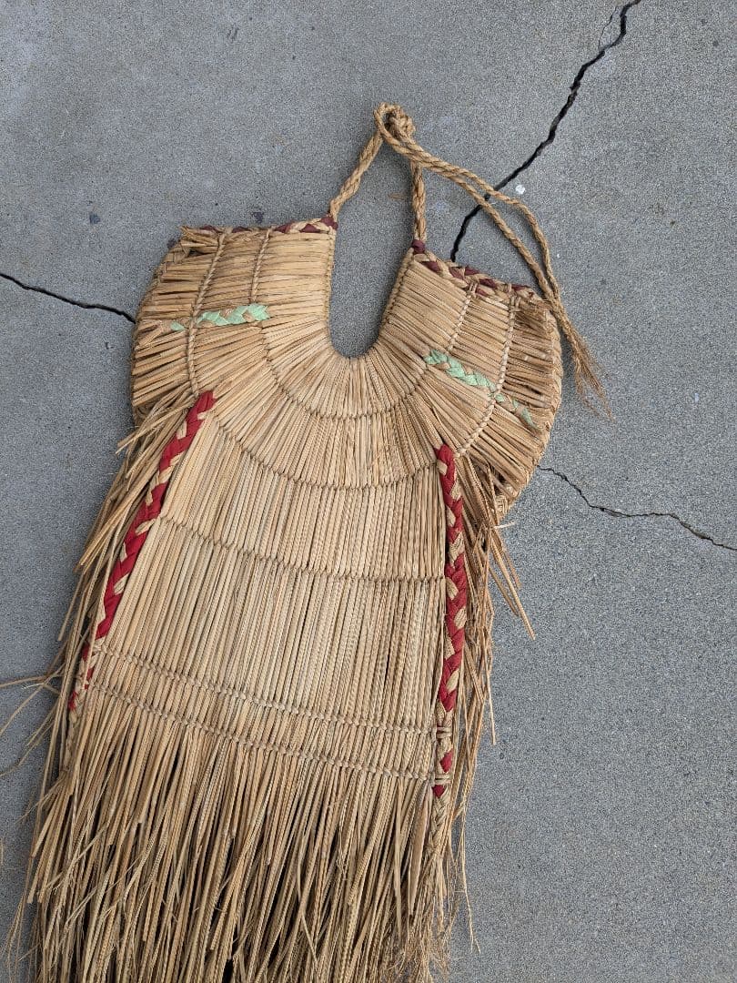 希少◎ 藁蓑　古民具昭和　レトロ　アンティーク手作り貴重品 アンティーク