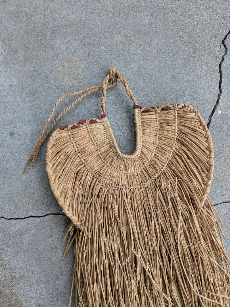 希少◎ 藁蓑　古民具昭和　レトロ　アンティーク手作り貴重品 アンティーク