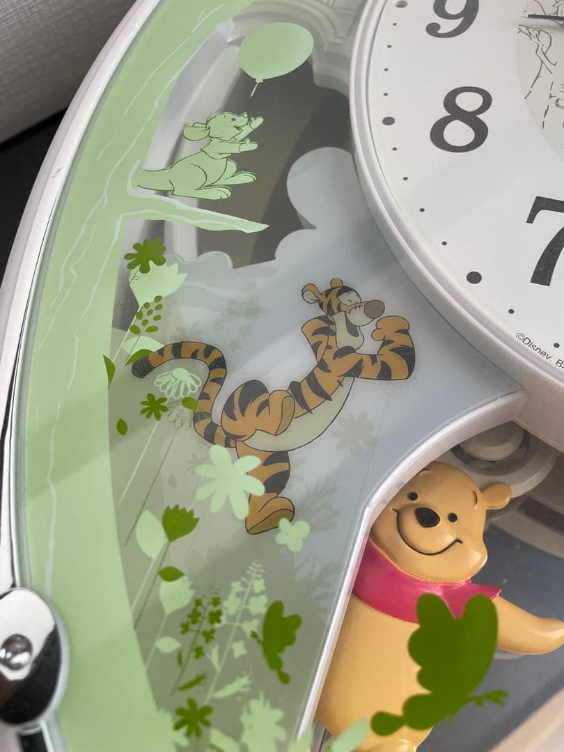 リズム 掛け時計 4MN523MC03 電波 くまのプーさん からくり時計