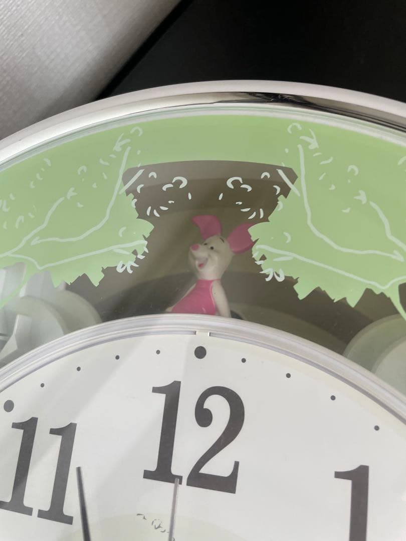 リズム 掛け時計 4MN523MC03 電波 くまのプーさん からくり時計