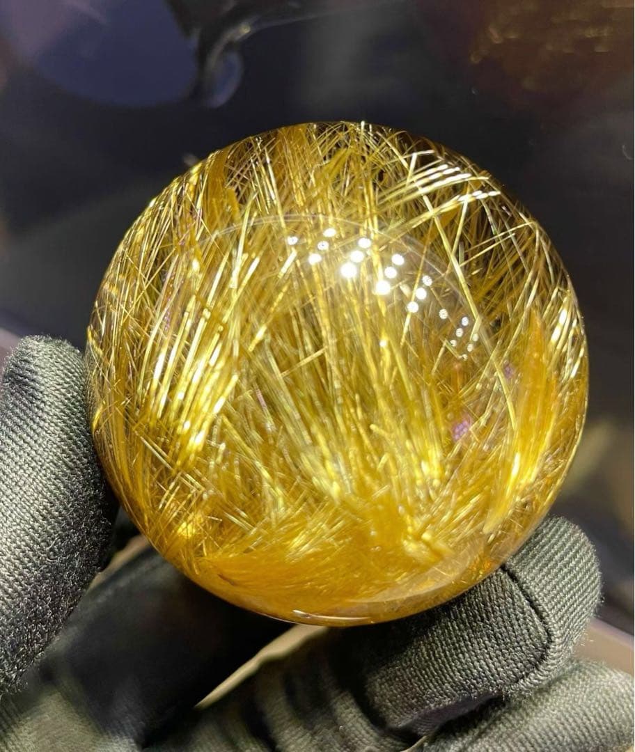 ⭐︎【極上品】タイチンクオーツ 置物 49.5mm