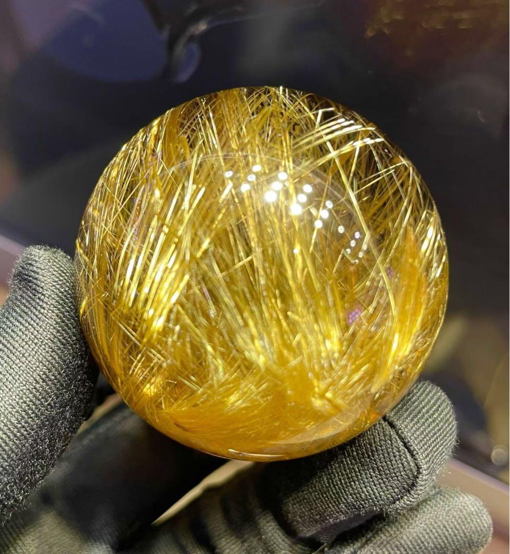 ⭐︎【極上品】タイチンクオーツ 置物 49.5mm