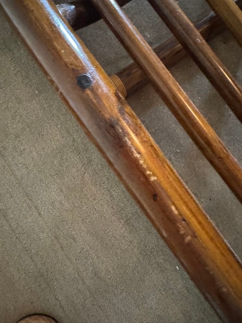 ☆希少☆ ラタン　セミダブルベッド　昭和レトロ　ヴィンテージ　アンティーク　籐