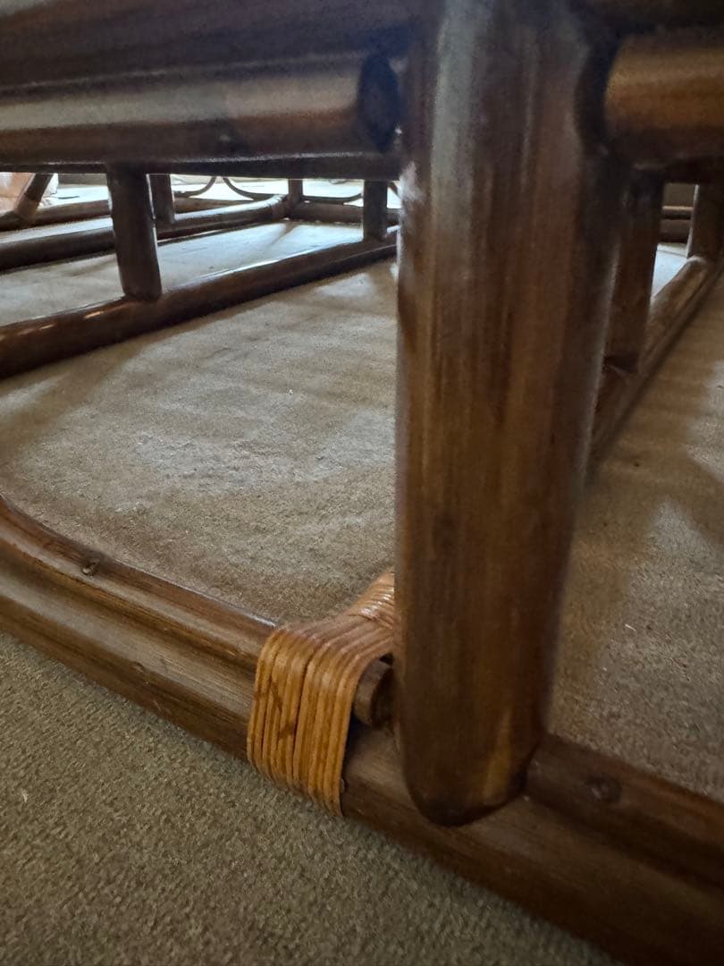 ☆希少☆ ラタン　セミダブルベッド　昭和レトロ　ヴィンテージ　アンティーク　籐