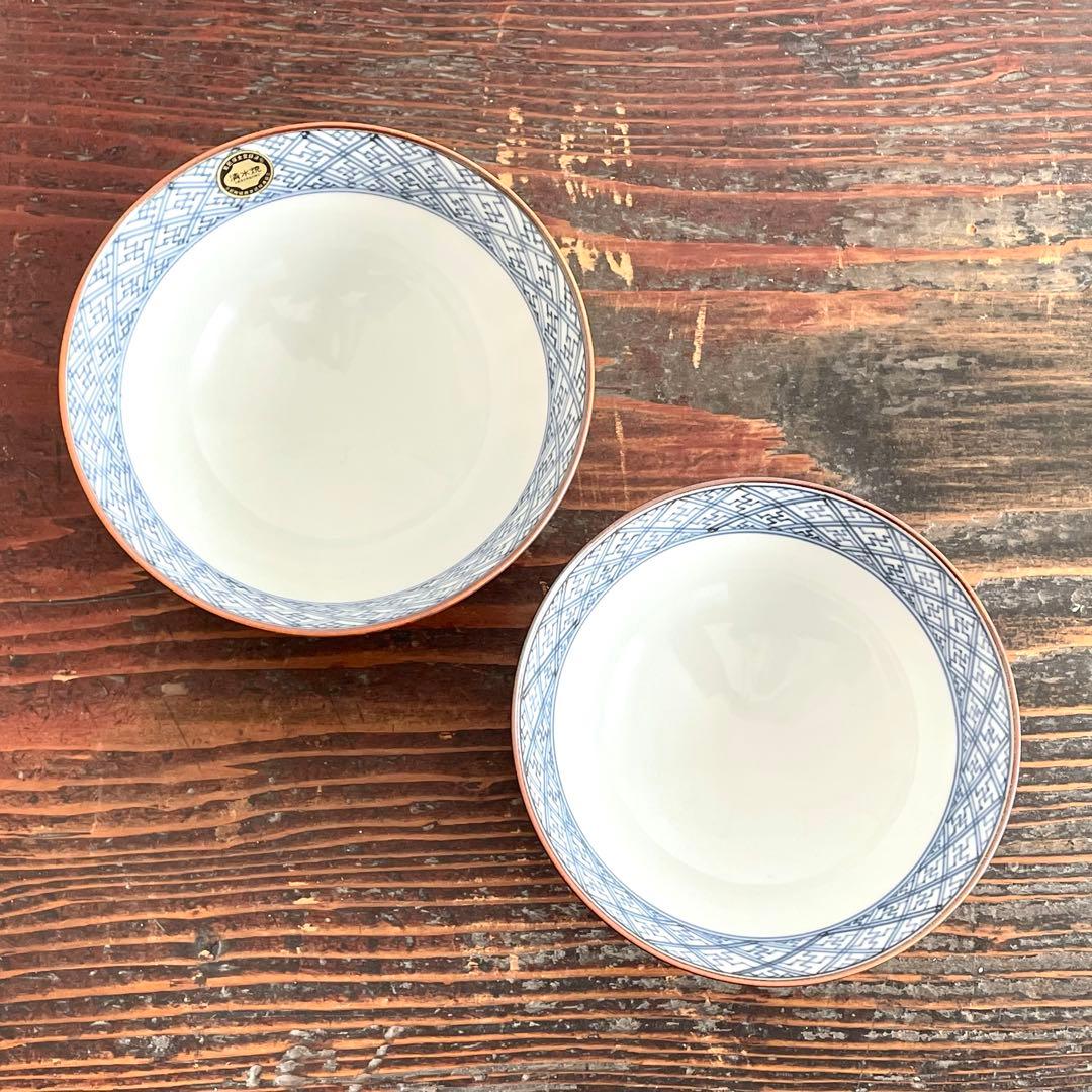 未使用 清水焼 山本壹楽 赤濃牡丹唐草 組飯碗 飯茶碗 壹楽窯 平安壹楽 京焼