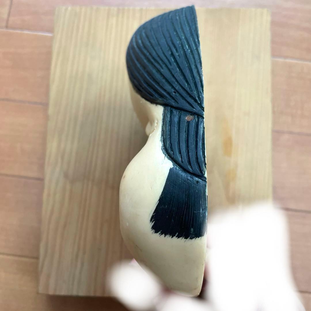 骨董 裏春画 置物 彫刻 おたふく おかめ 裏絵 縁起物 お多福 お面1-7