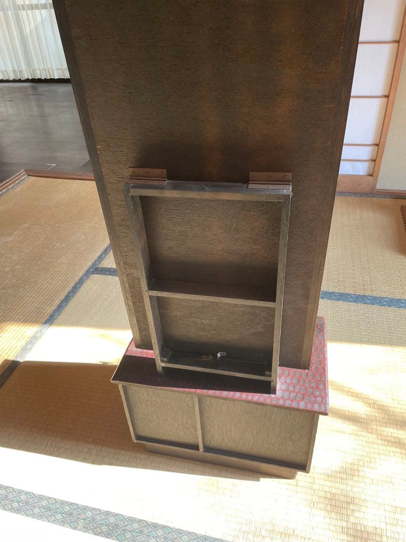 アンティーク　鎌倉彫　姿見　鏡台　一面鏡　ドレッサー　化粧台　昭和レトロ