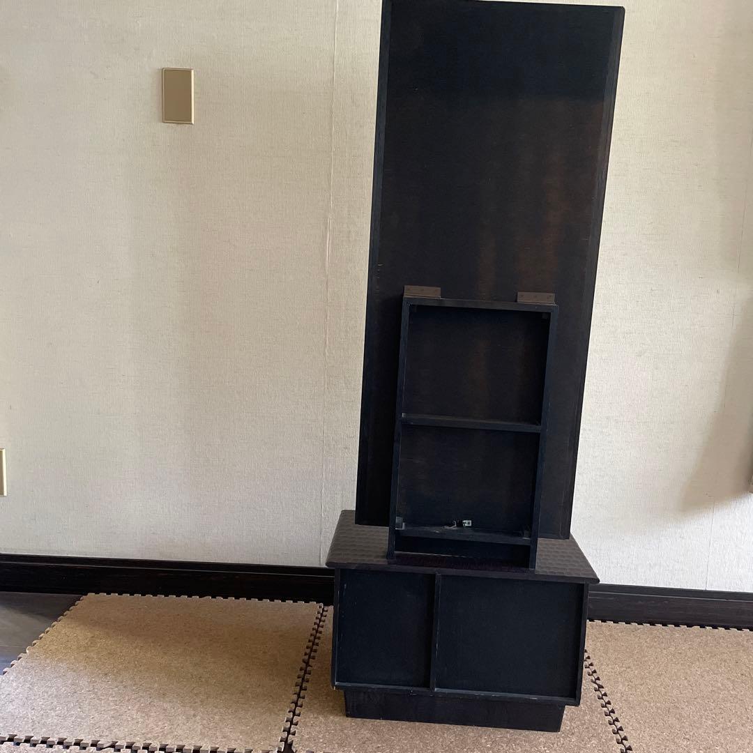 アンティーク　鎌倉彫　姿見　鏡台　一面鏡　ドレッサー　化粧台　昭和レトロ