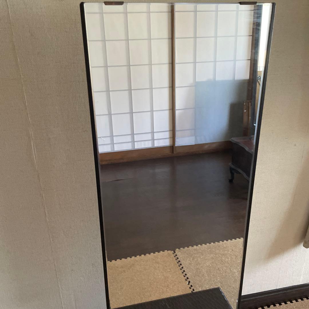 アンティーク　鎌倉彫　姿見　鏡台　一面鏡　ドレッサー　化粧台　昭和レトロ