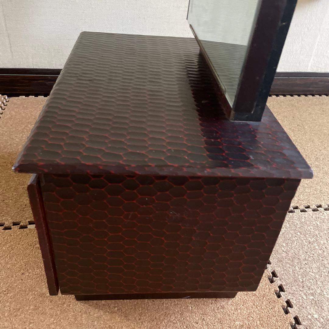 アンティーク　鎌倉彫　姿見　鏡台　一面鏡　ドレッサー　化粧台　昭和レトロ