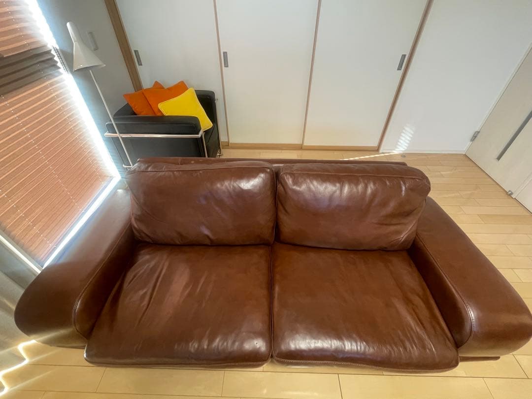 【超美品】ACTUS Five by Five 3350本革ソファ