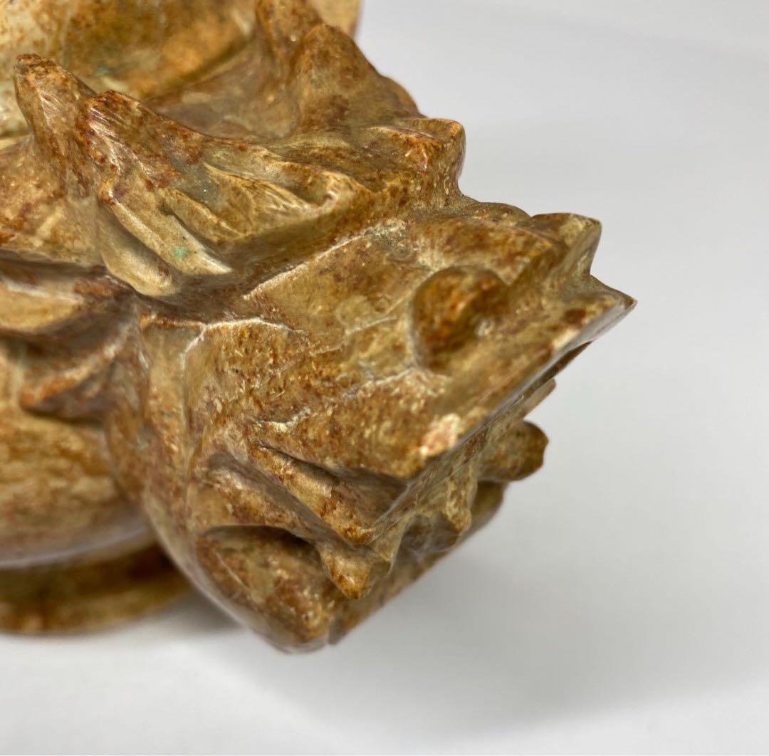 时代物 砡製　獅子香炉　3.6kg。y501