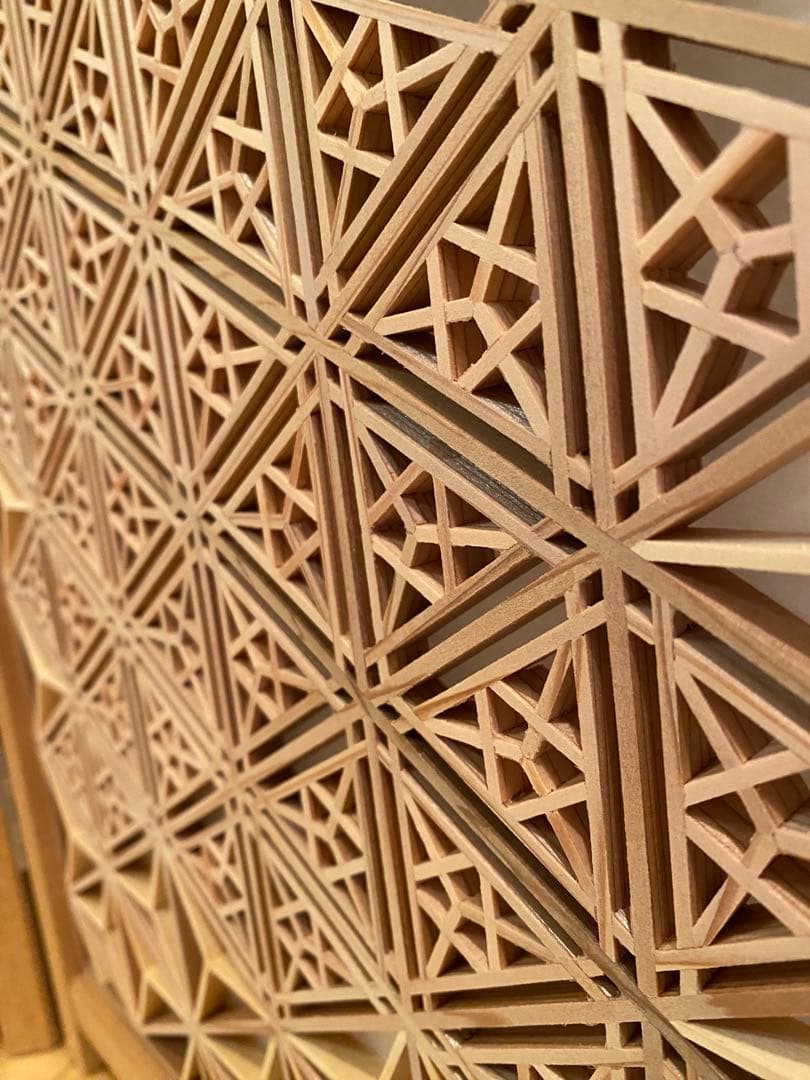 ②組子細工　衝立　パーテーション　伝統工芸品