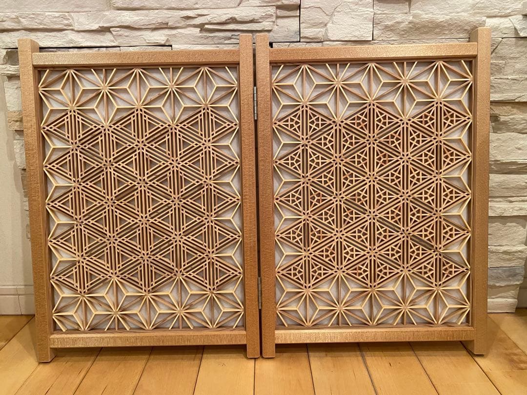 ②組子細工　衝立　パーテーション　伝統工芸品