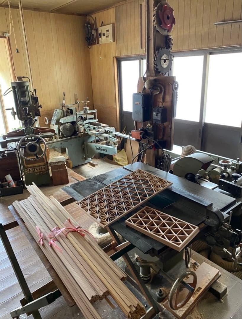 ②組子細工　衝立　パーテーション　伝統工芸品