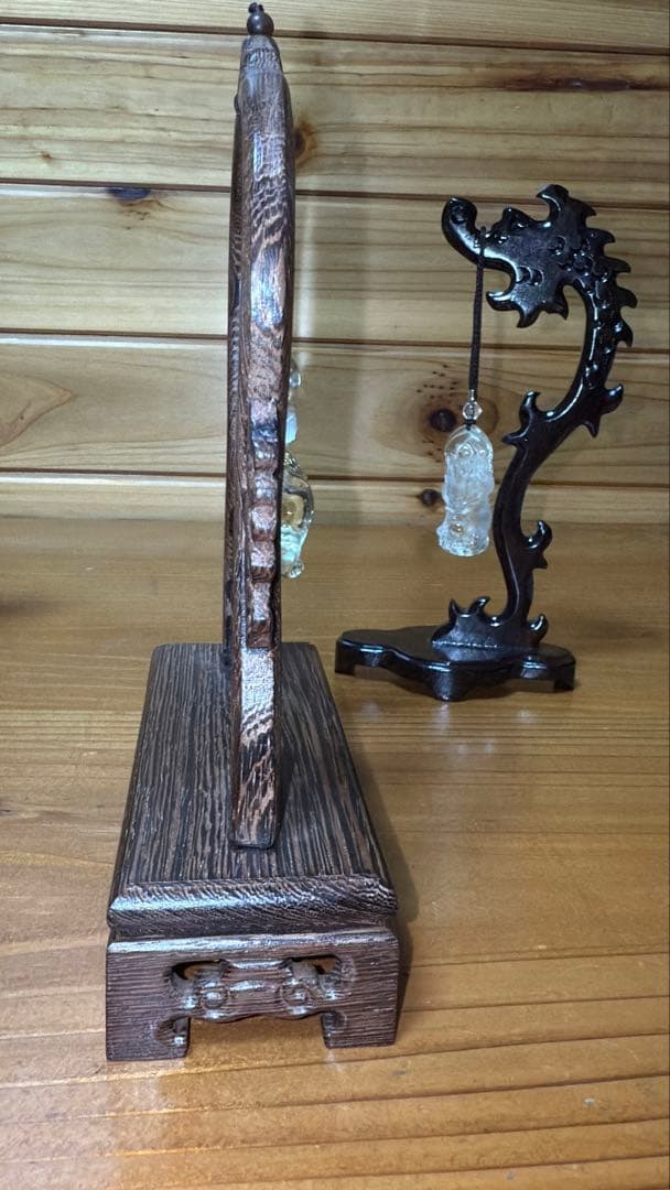 天然シトリン専門店手彫り彫刻 観音菩薩×菩提樹×如意 縁起物 セミオーダー置物