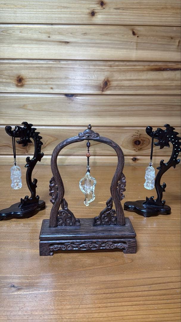 天然シトリン専門店手彫り彫刻 観音菩薩×菩提樹×如意 縁起物 セミオーダー置物