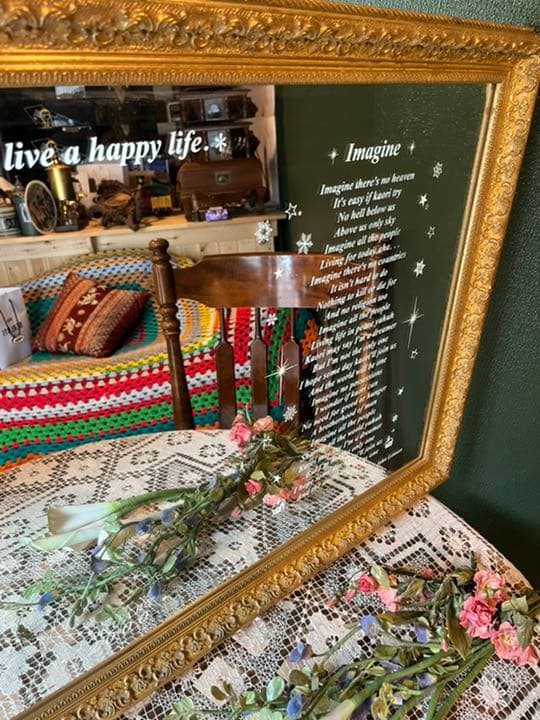 壁掛けミラー 鏡 インテリア アンティーク ビンテージ