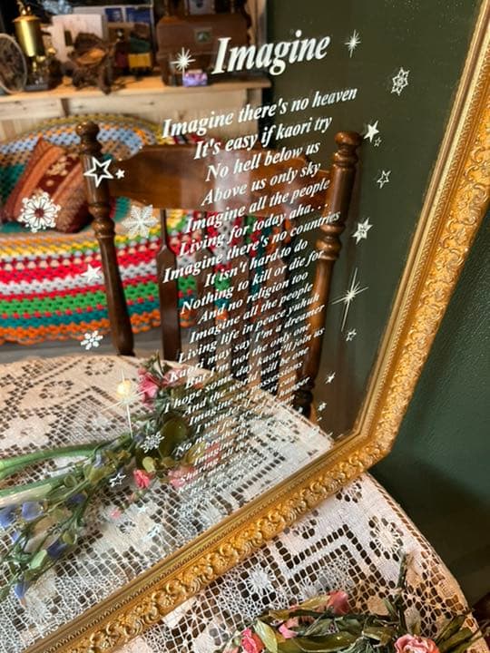 壁掛けミラー 鏡 インテリア アンティーク ビンテージ