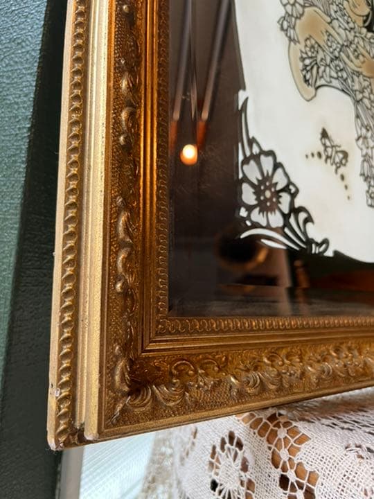 壁掛けミラー 鏡 インテリア アンティーク ビンテージ