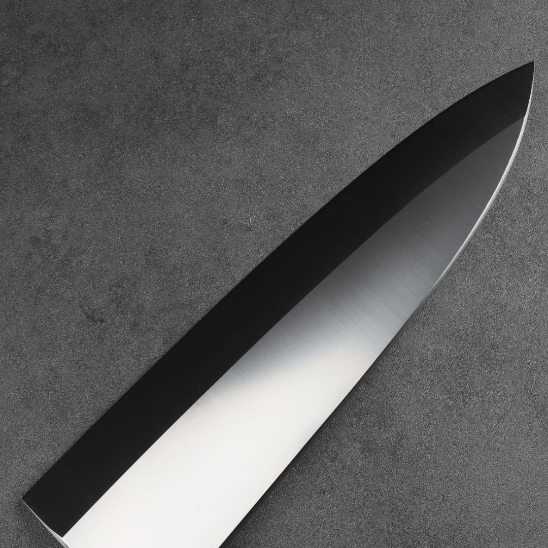 7171 左利き用 出刃包丁 7寸 刺身包丁 和包丁 人工象牙黒三本巻八角柄