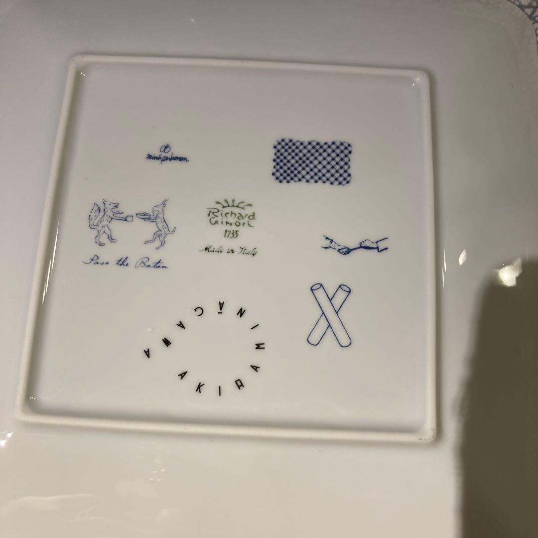 ミナペルホネン　リチャードジノリ　パスザバトン　トリプルコラボプレート　22cm