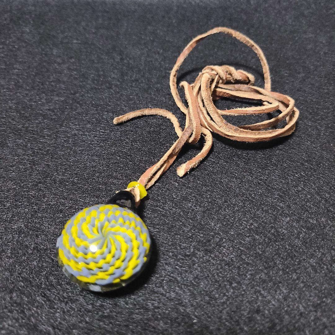 【玉響glass】スワールデザインペンダント ポリシリケイトガラス 一品物