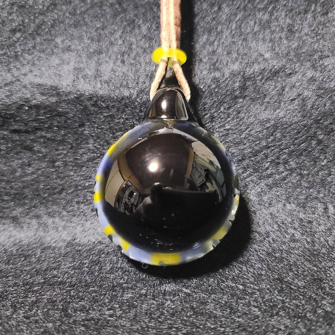 【玉響glass】スワールデザインペンダント ポリシリケイトガラス 一品物