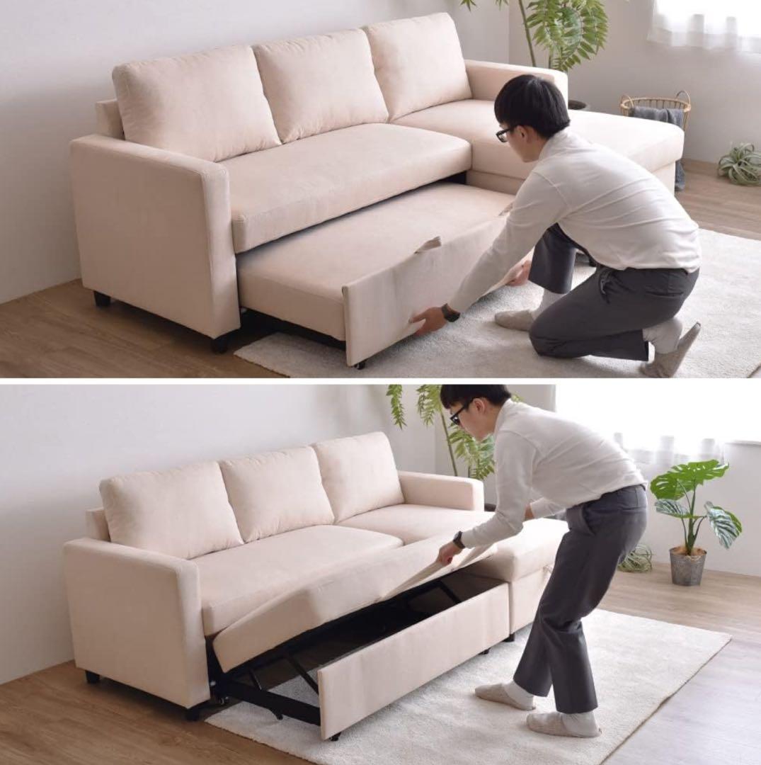 引取限定VENTOTA ソファベッド ソファー ソファー 3人掛け