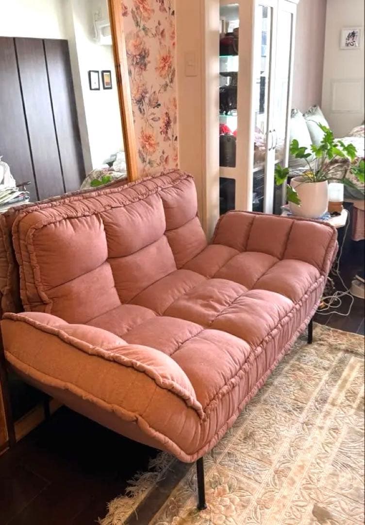 Francfranc フランフラン ピンク ソファベッド