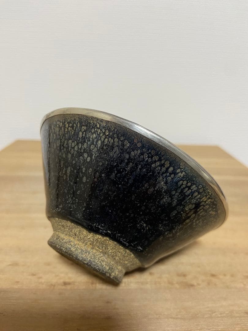 中国古美術　宋時代　油滴天目茶碗　箱付