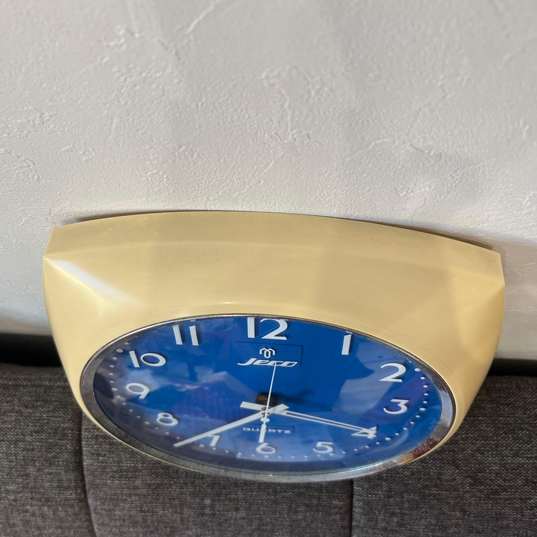 【動作品】ジェコー jeco 掛け時計 ミッドセンチュリー アンティーク