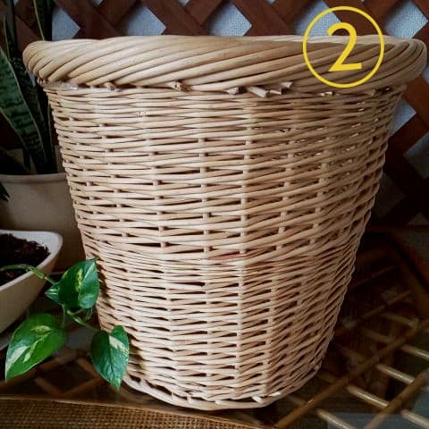 ✨新品未使用・かごまとめ売り・籐かご特大カゴ2点セット