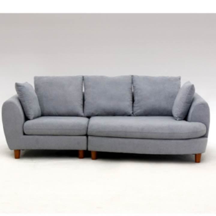 9月末まで☆大値下げ半額！美品☆高級布製チェーンカウチソファ☆北欧☆