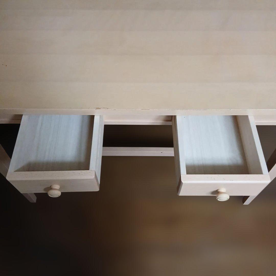 ☆最終値引き☆ナチュラル木製デスク 幅広 2引き出し