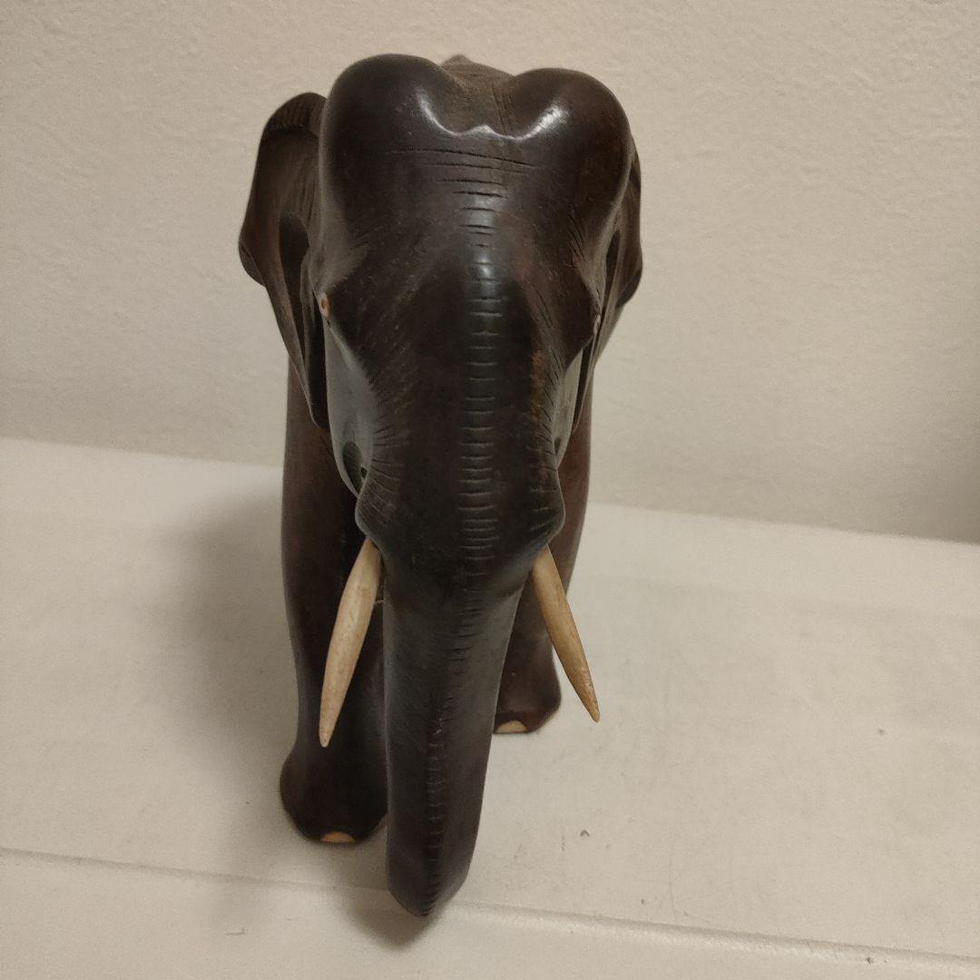 木製象の置物 木彫り インテリア コレクション アンティーク レトロ
