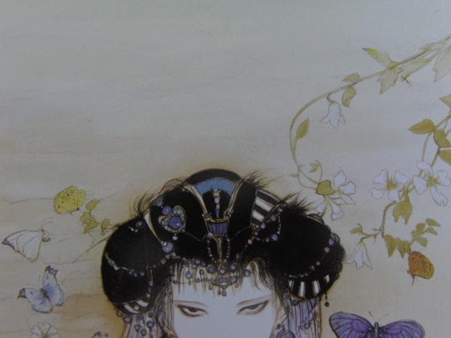 天野喜孝、【夜明け】、希少な大判額装用画集より、新品額装付、状態