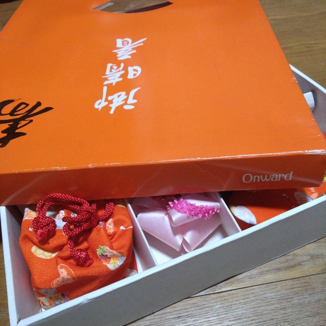 レトロ可愛い★三歳★貝道具柄★被布＆着物