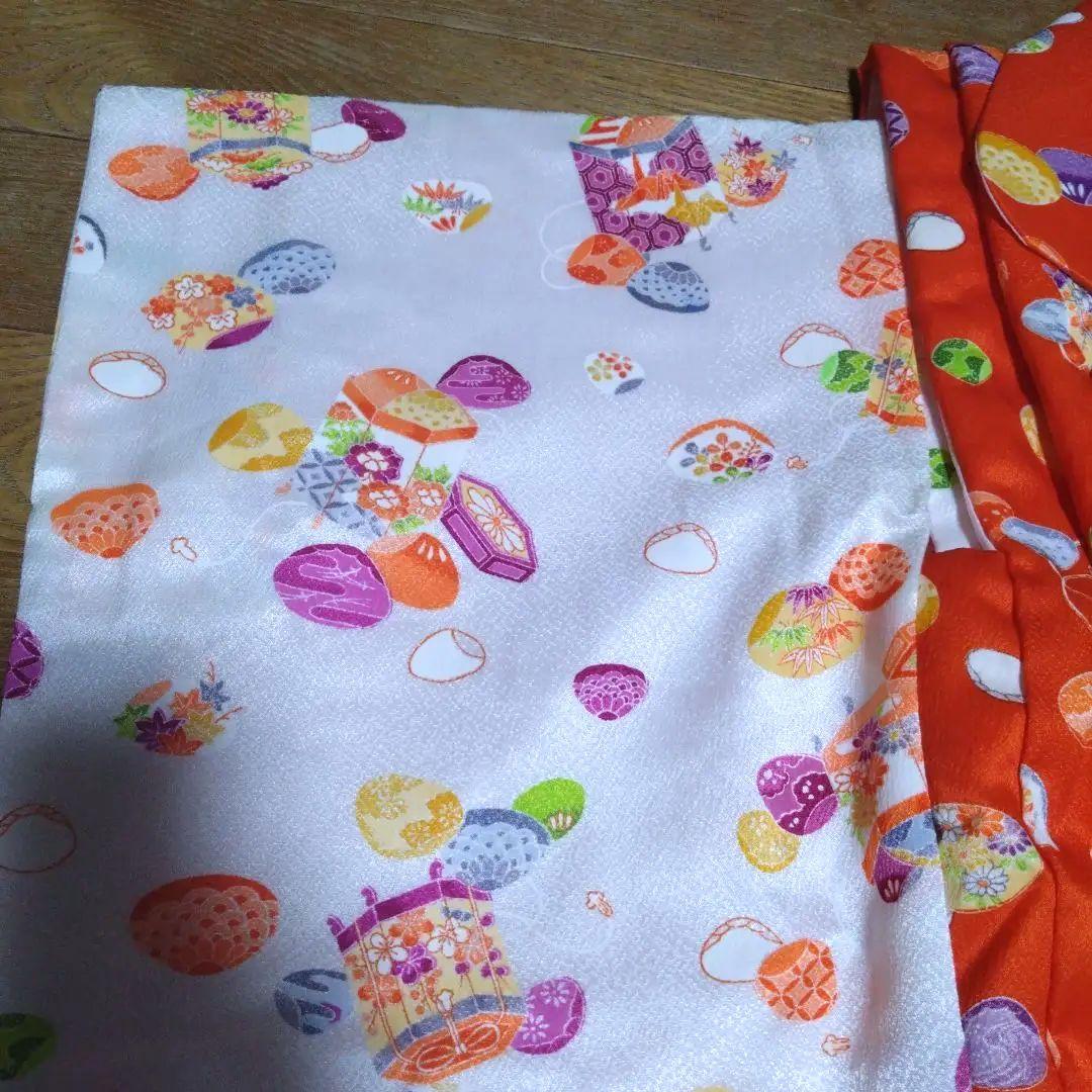 レトロ可愛い★三歳★貝道具柄★被布＆着物