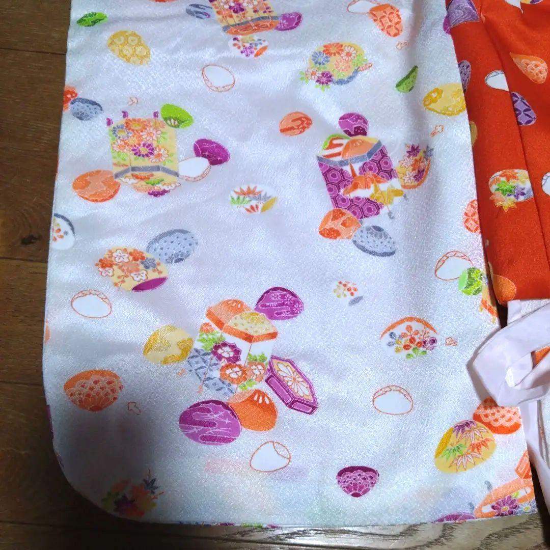 レトロ可愛い★三歳★貝道具柄★被布＆着物