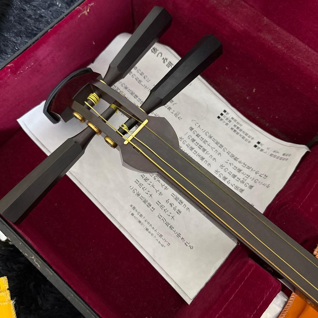 高級 津軽三味線 和楽器 弦楽器 ケース付属 付属品多数 雅楽 民族楽器
