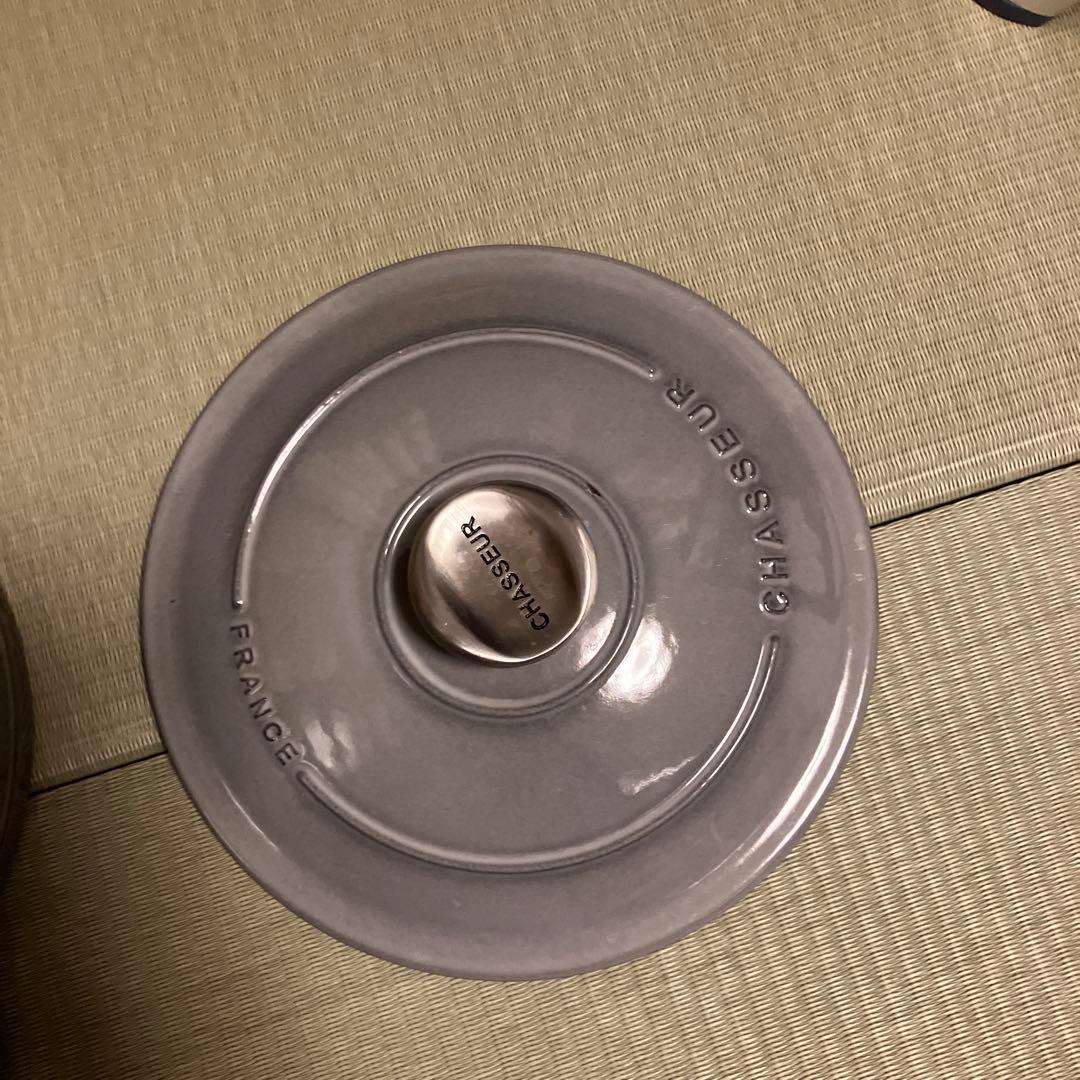 CHASSEUR 両手鍋 グレー 取扱説明書付き