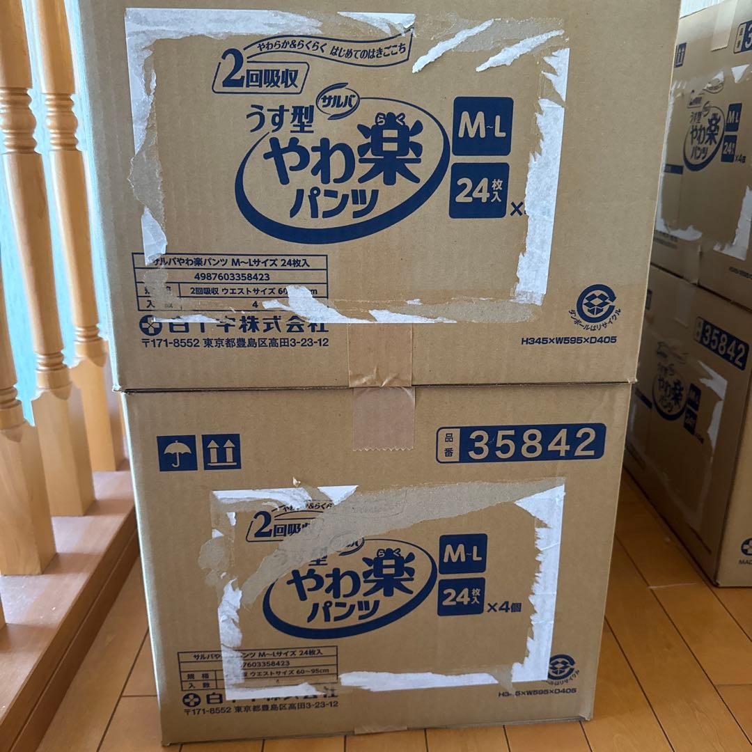 うす型 やわ楽パンツ M〜L 24枚×8個(192枚)