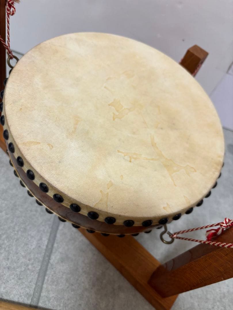 和太鼓　平胴太鼓　台座　バチ付き