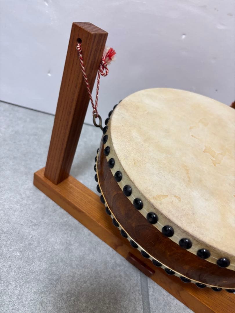 和太鼓　平胴太鼓　台座　バチ付き