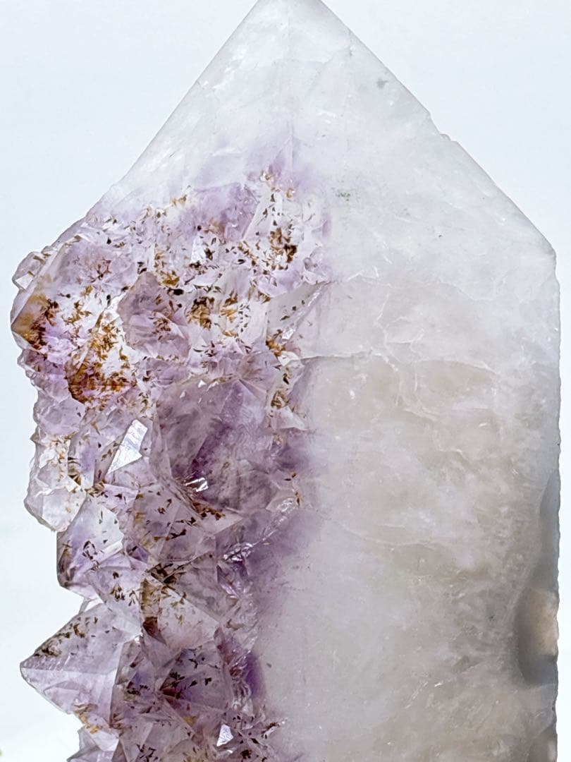 【天然石】カコクセナイト共生アメジスト クラスター◆ポイント◆タワー