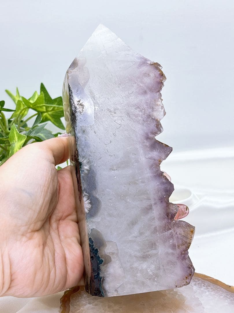 【天然石】カコクセナイト共生アメジスト クラスター◆ポイント◆タワー