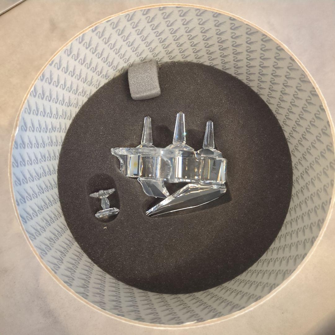 美品 SWAROVSKI スワロフスキー クリスタル 置物 グランドピアノ 箱付